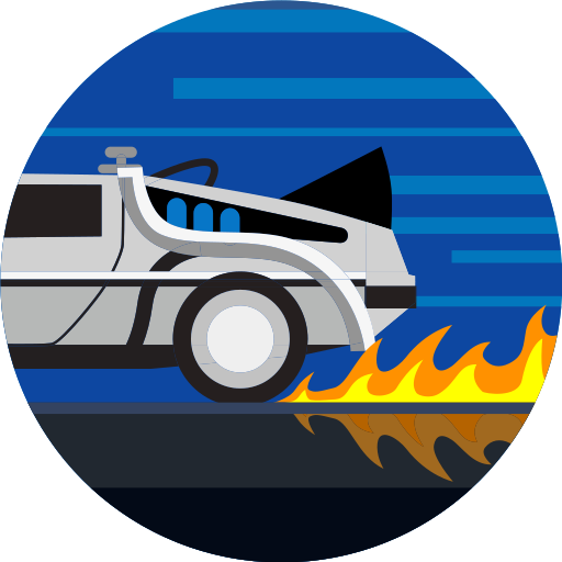 Car, delorean, fast, fire, transport, transportation, vehicle icon