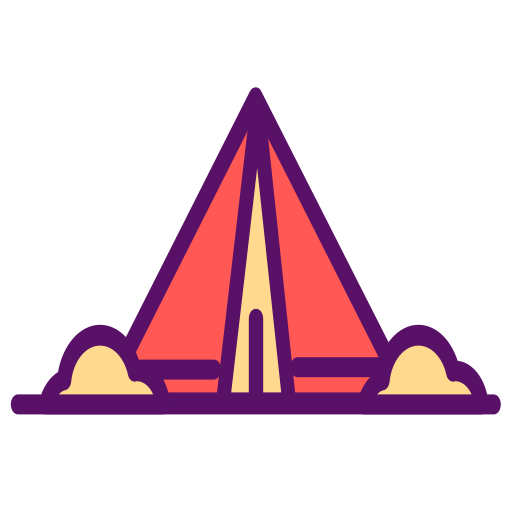 Camp, camping, holiday, outline, transport, travel, traveling icon