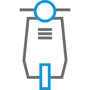Vespa, transportation, vehicle icon