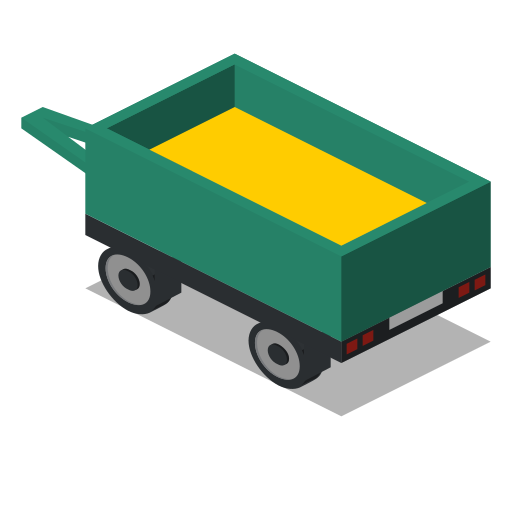 Back, farm, rural, trailer, vehicle icon