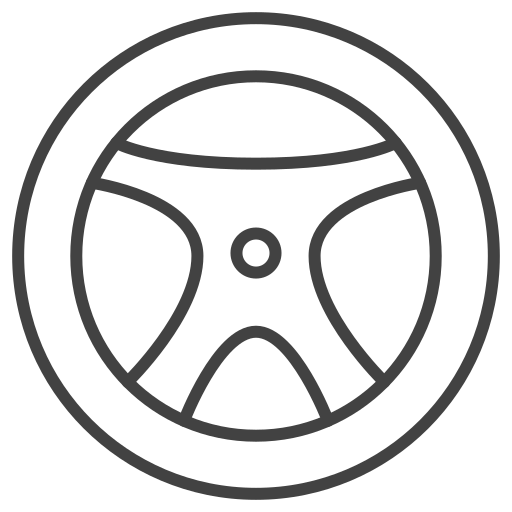 Steering, wheel, auto, car, transport, vehicle icon