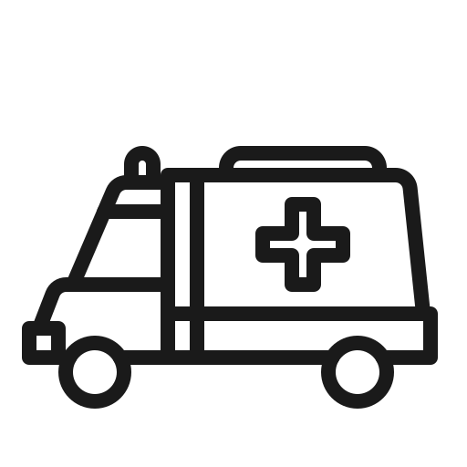 Ambulanc, car, emergency, service, transport, truck, vehicle icon
