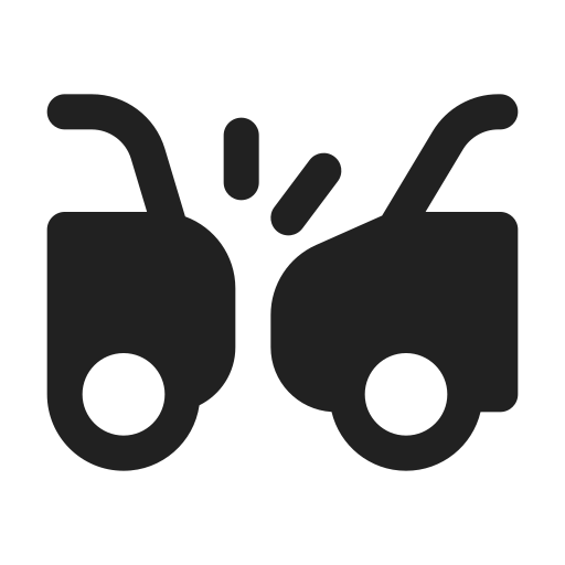 Ic, fluent, vehicle, car, collision, filled icon