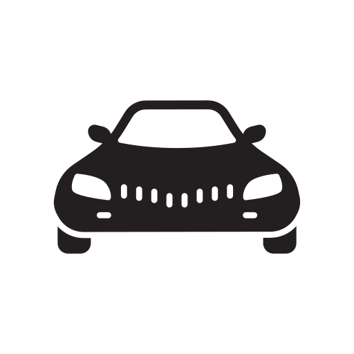 Car, cardinal, care, cargo, cartoon, frontal, view icon
