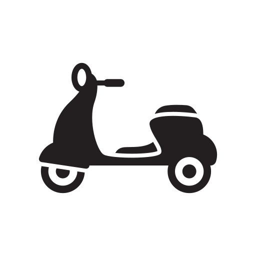 Delivery, moped, retro, scooter, transport, travel, vespa icon