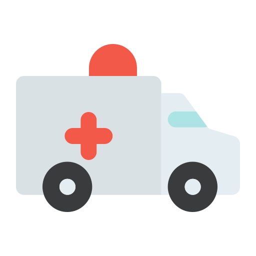 Ambulance, transport, emergency, urgency, vehicle, hospital, siren icon