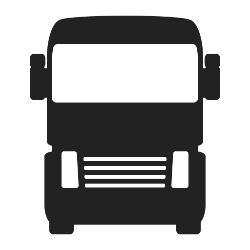 Front, renault, truck, delivery, logistics, vehicle icon