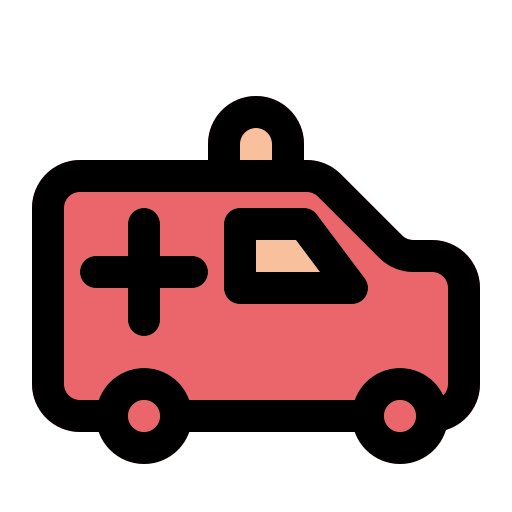 Ambulance, car, covid icon
