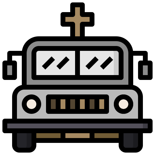 Automobile, car, cultures, funeral, hearse, transportation, vehicle icon