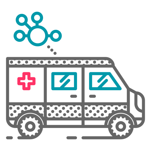 Ambulance, coronavirus, covid19, emergency, health, vehicle, virus icon