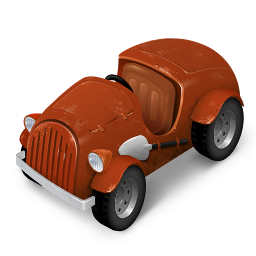 Orange, car icon