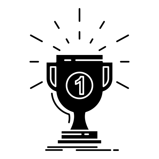 Award, cup, cyber, prize, reward, security, spot icon
