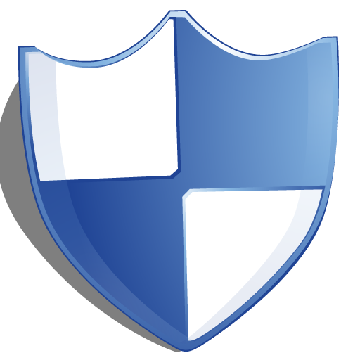Protection, shield, blue icon