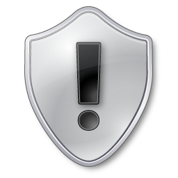 Grey, shield, warning icon