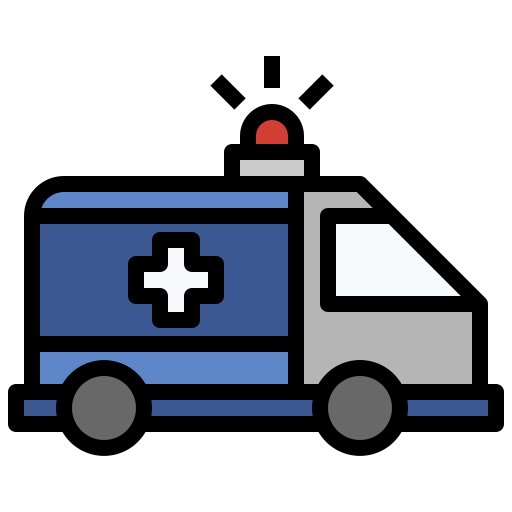 Ambulance, care, health, transport, transportation, urgency icon