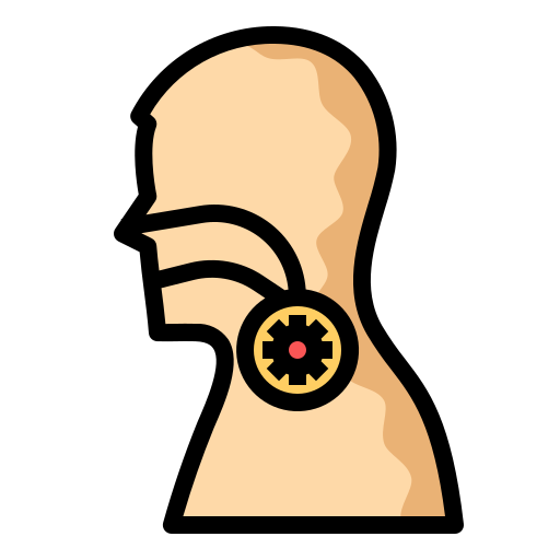 Inflammation, sore, throat, virus icon