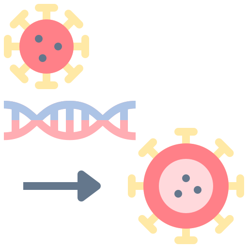 Dna, germ, mutation, pathogen, virus icon