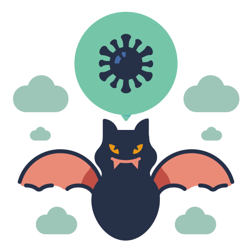 Animal, bat, disease, night, virus icon