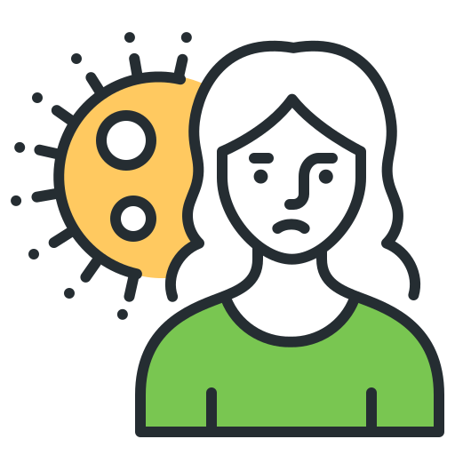 Anxiety, coronavirus, panic, virus icon