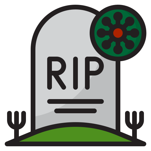 Corona, covid19, dead, rip, virus icon