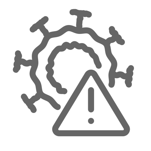 Corona, virus, warning icon