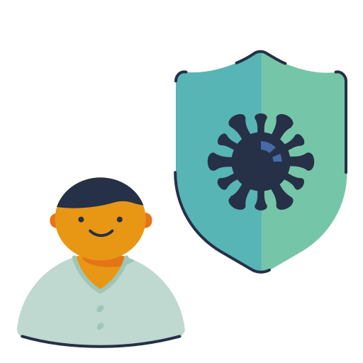 Disease, patient, protection, virus icon