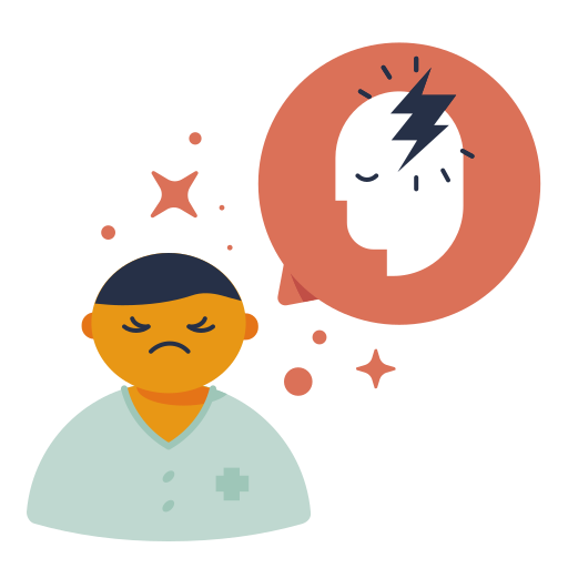 Disease, headache, pain, symptom, virus icon