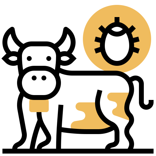 Animal, bacteria, cow, virus icon