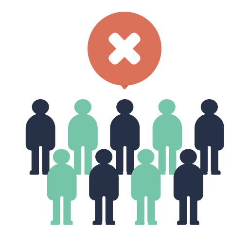Cancel, disease, patients, people, uninfected, virus icon