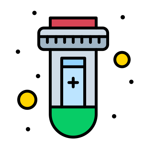 Blood, test, tube, virus icon