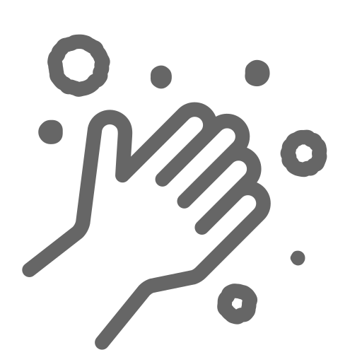 Dirty, dust, hand, virus icon