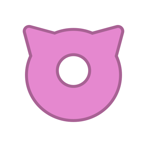 Android, bot, eye, pink, points, round, virus icon