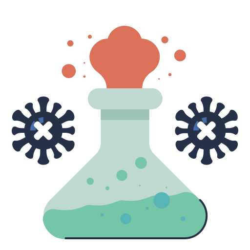 Chemistry, disease, experiment, lab, virus icon