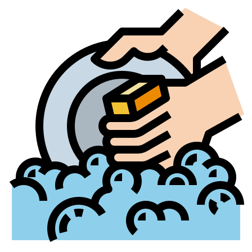 Cleaning, dishes, hand, virus, wash icon