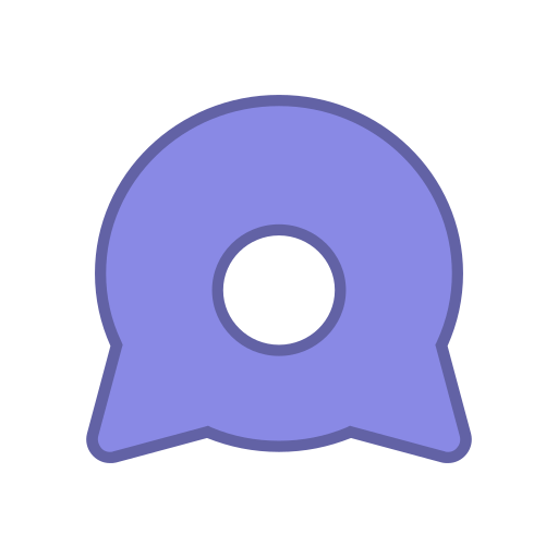Android, bot, eye, points, purple, round, virus icon