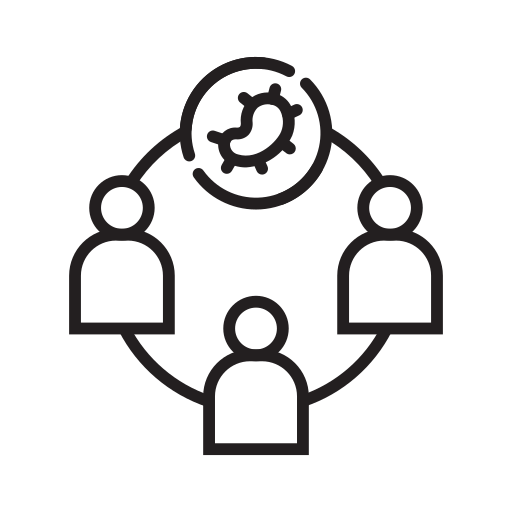 Flu, group, people, user, virus icon