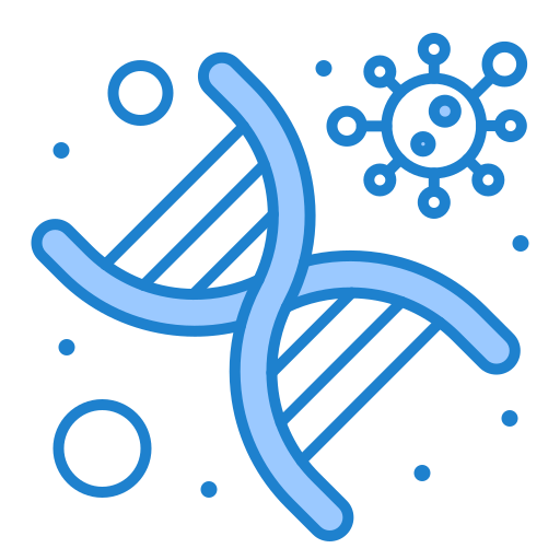 Dna, genetics, genomic, strand, virus icon