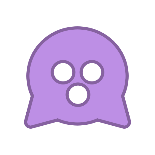 Android, bot, curious, mine, purple, round, virus icon