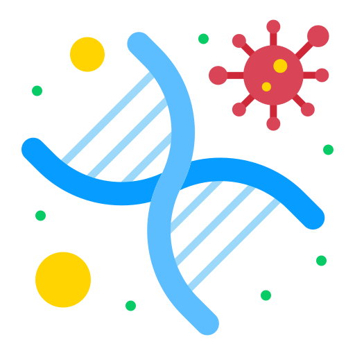 Dna, genetics, genomic, strand, virus icon