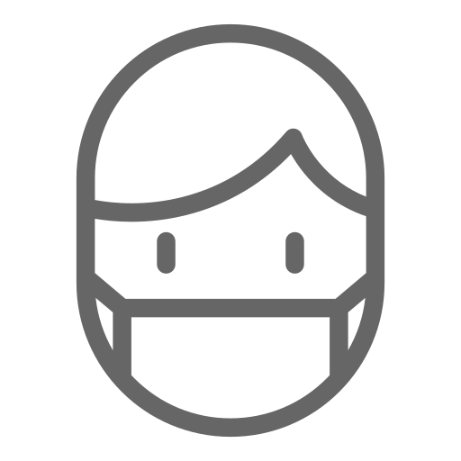 Face, fever, infect, mask, virus icon