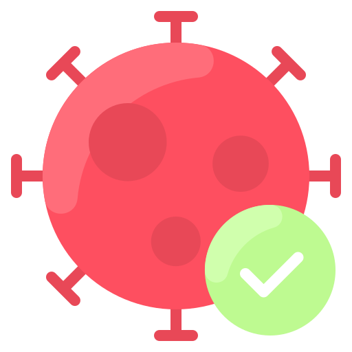 Corona, coronavirus, positive, test, virus icon