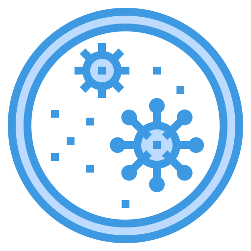 Biology, cells, microorganism, science, virus icon