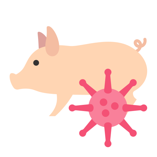 Bacteria, coronavirus, outbreak, pandemic, pig, virus icon