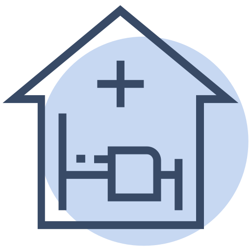 Bed, corona, coronavirus, hospital, treatment, virus icon