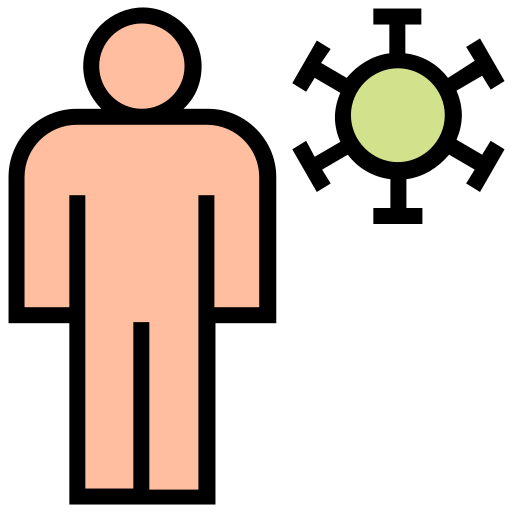 Corona, coronavirus, covid, germs, person, virus icon