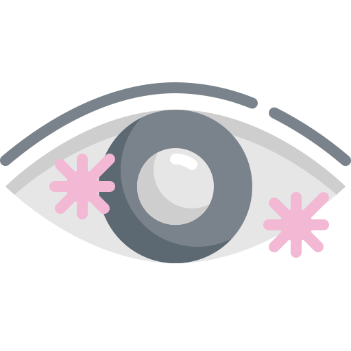 Bacteria, eye, health, transmission, virus icon