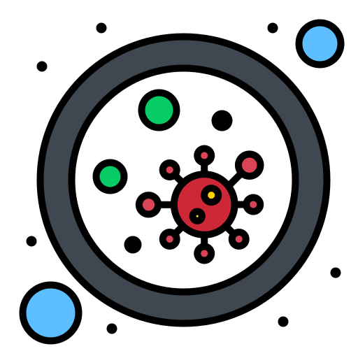 Bacterium, blood, germs, microbe, virus icon