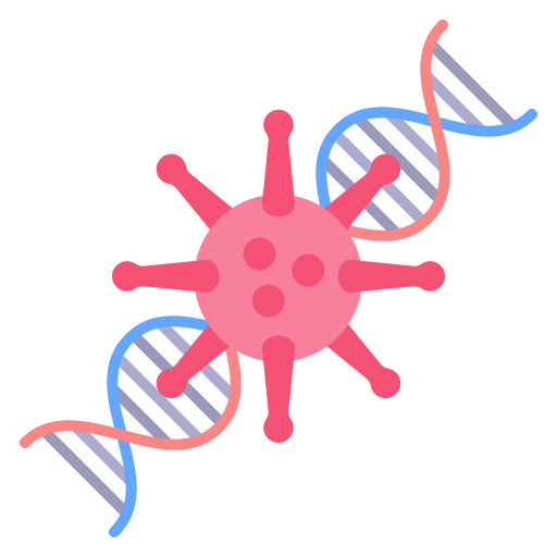 Bacteria, biology, coronavirus, covid, dna, genetics, virus icon