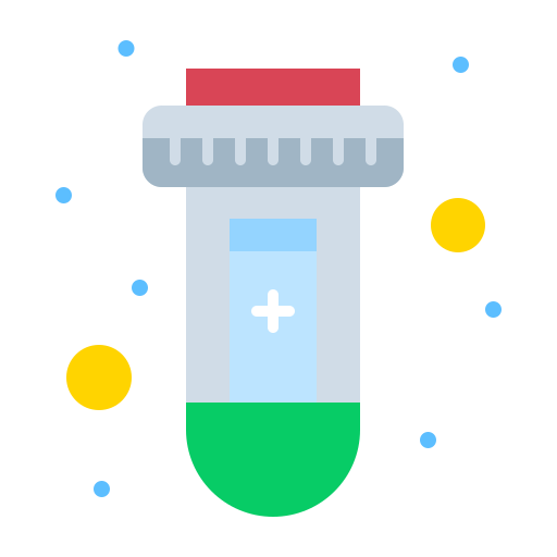 Blood, test, tube, virus icon