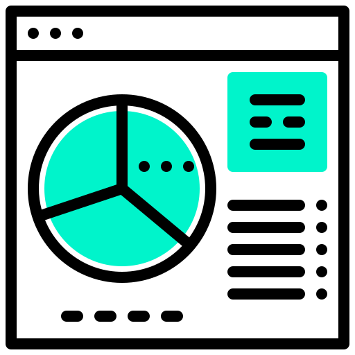 Browser, graph, impression, rate, report, website icon